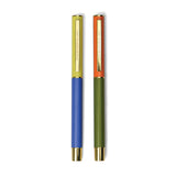 Set of 2 Color Block Pens | Cobalt + Army Green
