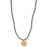 Turquoise Beaded Necklace | Bee Coin
