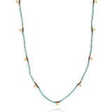 Handmade Beaded Dangle Necklace | Turquoise