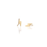 Lightning Bolt Stud Earrings | 18K GV