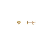 Opal Heart Stud Earrings | 18K GV