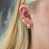 Star Crystal Stud Earrings | 18K GV