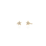 Star Crystal Stud Earrings | 18K GV