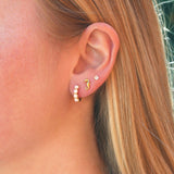 Opal Huggie Hoop Earrings | 18K GV
