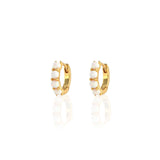 Opal Huggie Hoop Earrings | 18K GV