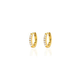 Pearl Huggie Hoop Earrings | 18K GV