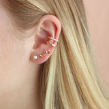 Horseshoe Stud Earrings | 18K GV