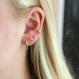 Lightning Bolt Stud Earrings | 18K GV