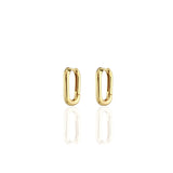 Oval Huggie Hoop Earrings | 18K GV