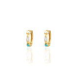 Seaside Spark Huggie Hoop Earrings | 18K GV