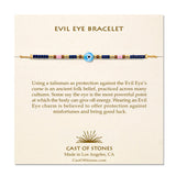 Evil Eye Bracelet | Turquoise + Coral + Night Iris