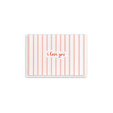 I Love You Stripes Tiny Card
