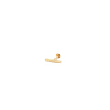 Flat Back Single Stud Bar | 14k Gold