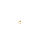 Flat Back Single Stud Lightning Bolt | 14k Gold