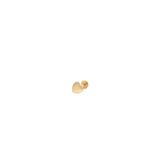 Flat Back Single Stud Heart | 14k Gold