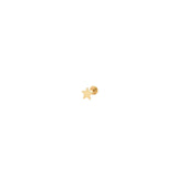 Flat Back Single Stud Star | 14k Gold