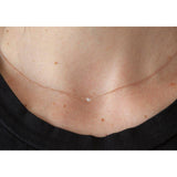 Solitaire Bezel Necklace | 14k Gold