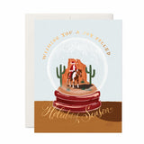 Cowboy Snow Globe Holiday Card