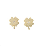 14K Clover Earrings