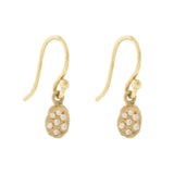 14K Diamond Cluster Dangle Earrings