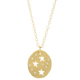 14K Hole Punch Star Necklace