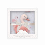 French Swan Blanket + Rattle Gift Set
