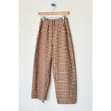 Gingham Arc Pants | Cinnamon