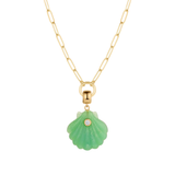 Coquille Finn Charm Necklace | Chrysoprase