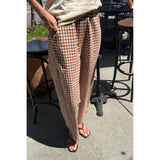 Gingham Arc Pants | Cinnamon