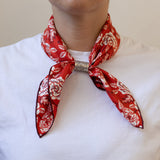 Silk Rosey Scarf | Red Hot