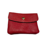 Pebbled Mini Coin Wallet | Red