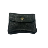 Pebbled Mini Coin Wallet | Black