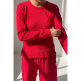 Pointelle Fundamental Tee | Red Apple