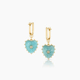 Isabel Amazonite Heart Earrings