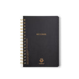 Textured Paper Twin Wire Notebook | Ebony