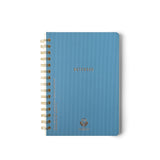 Textured Paper Twin Wire Notebook | Blue