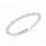 Thin Silver Baguette Ring