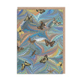 Marble Butterfly Blue Birthday Card