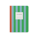 Hardback Notebook A5 | Blue Green Stripe