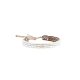 Adjustable Leather Bracelet | White