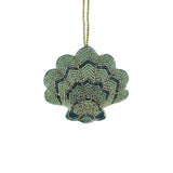 Tinsel Scalloped Shell Ornament