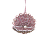Tinsel Clam Shell Ornament