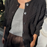 Mason Cotton Cardigan | Black