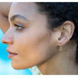 Round Crystal Ear Cuff | 18K GV
