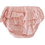 Ruffle Bloomers | Pink + White Spot