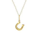 Horseshoe Charm Necklace | 18K GV