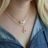 Horseshoe Charm Necklace | 18K GV