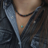 Abalone Heart Charm Necklace | 18K GV