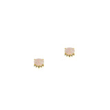 Itty Bitty Crown Studs | Opal + CZ