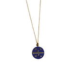 Lapis Charm Necklace | 10K Gold